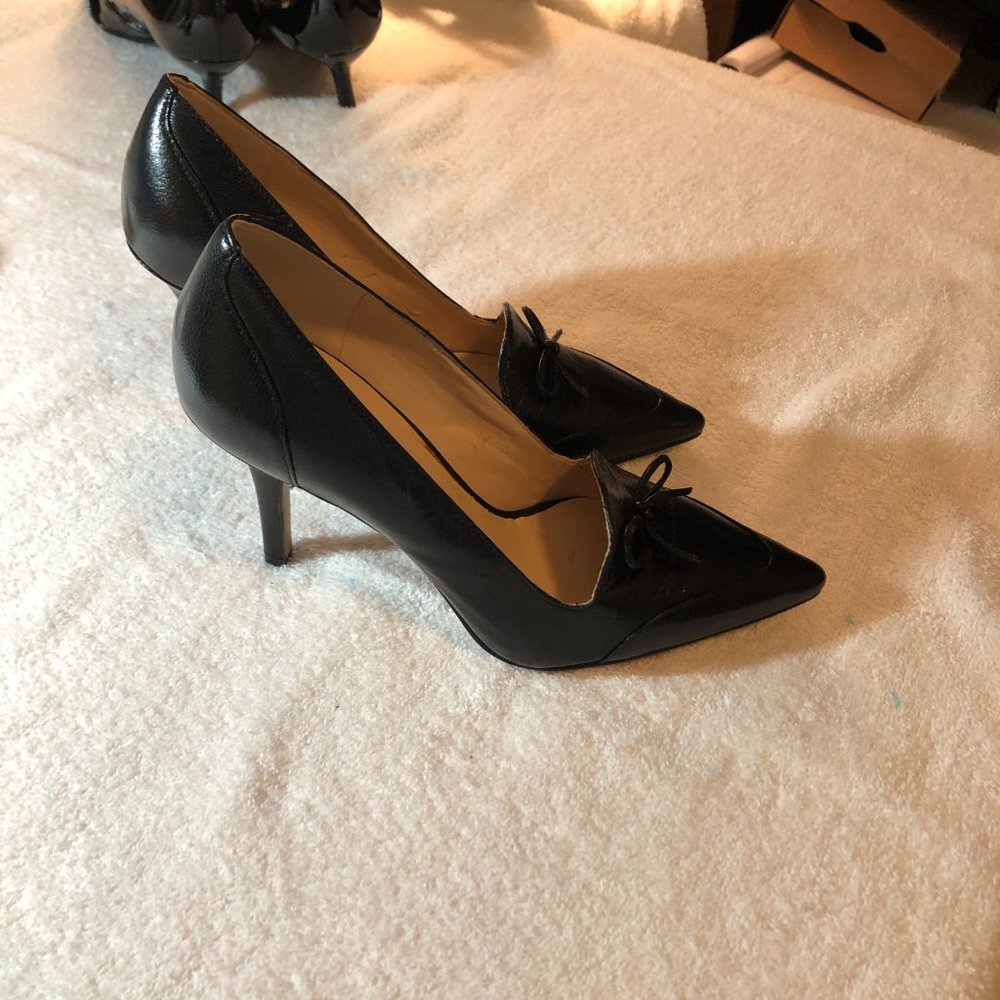 Black Leather High Heel